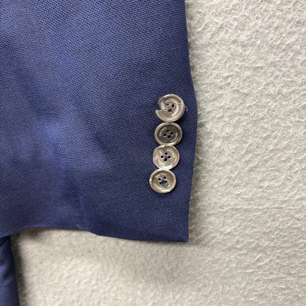 Peter Millar Excursionist Flex Blazer Mens 44R Navy Blue Wool Silk Sport Coat